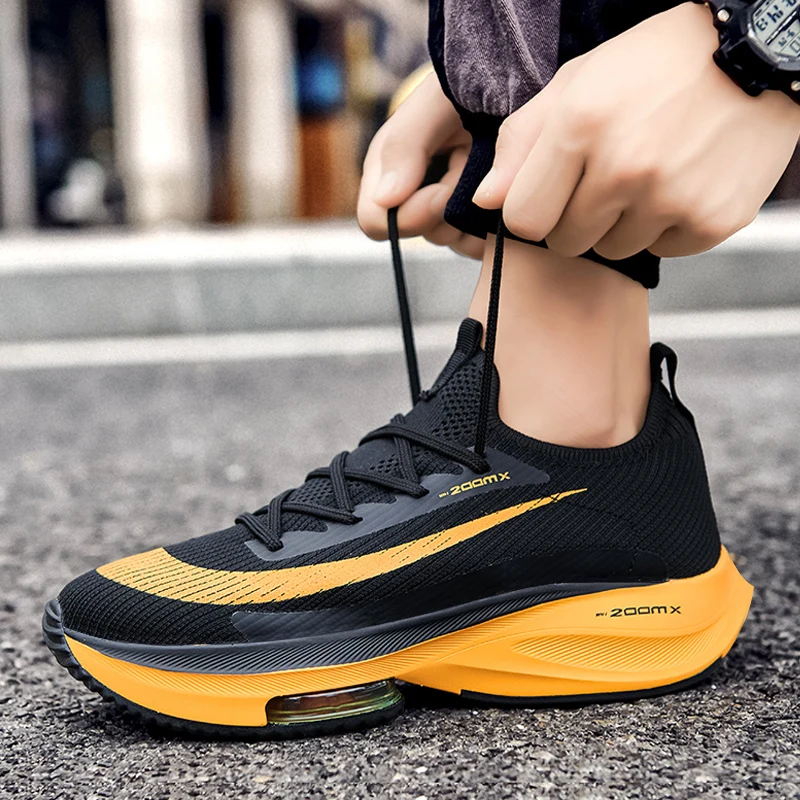 Мужские кроссовки для бега Zoomx Alphafly 4% дышащие удобные Zoom Tempo Next Flyease черные