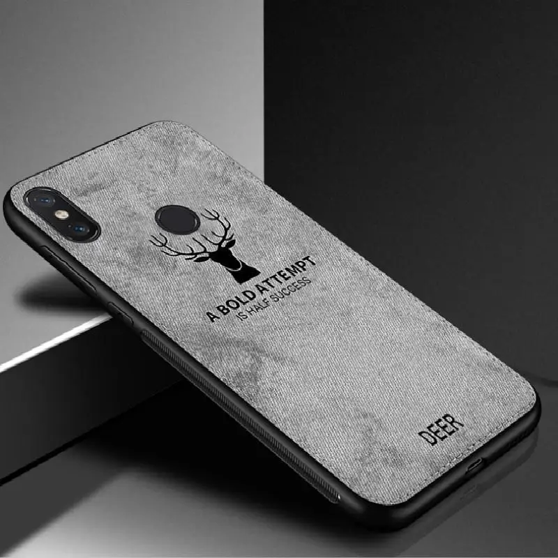 Серый Чехол из ткани ТПУ с оленем для Xiaomi mi A3 lite CC9E 9T Red mi Note 8 7 6 5 Pro S2 7A 6A 5plus 4X противоударный чехол Fundas - Цвет: Серый