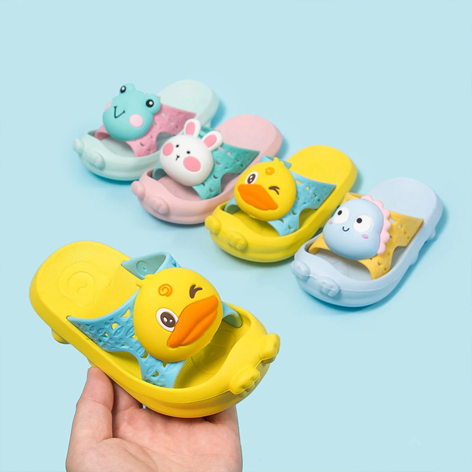 

duck Non-slip mat Children garden paddling shoes Boys girls indoor outdoor beach slippers Cute anti-collision slippers Sandals