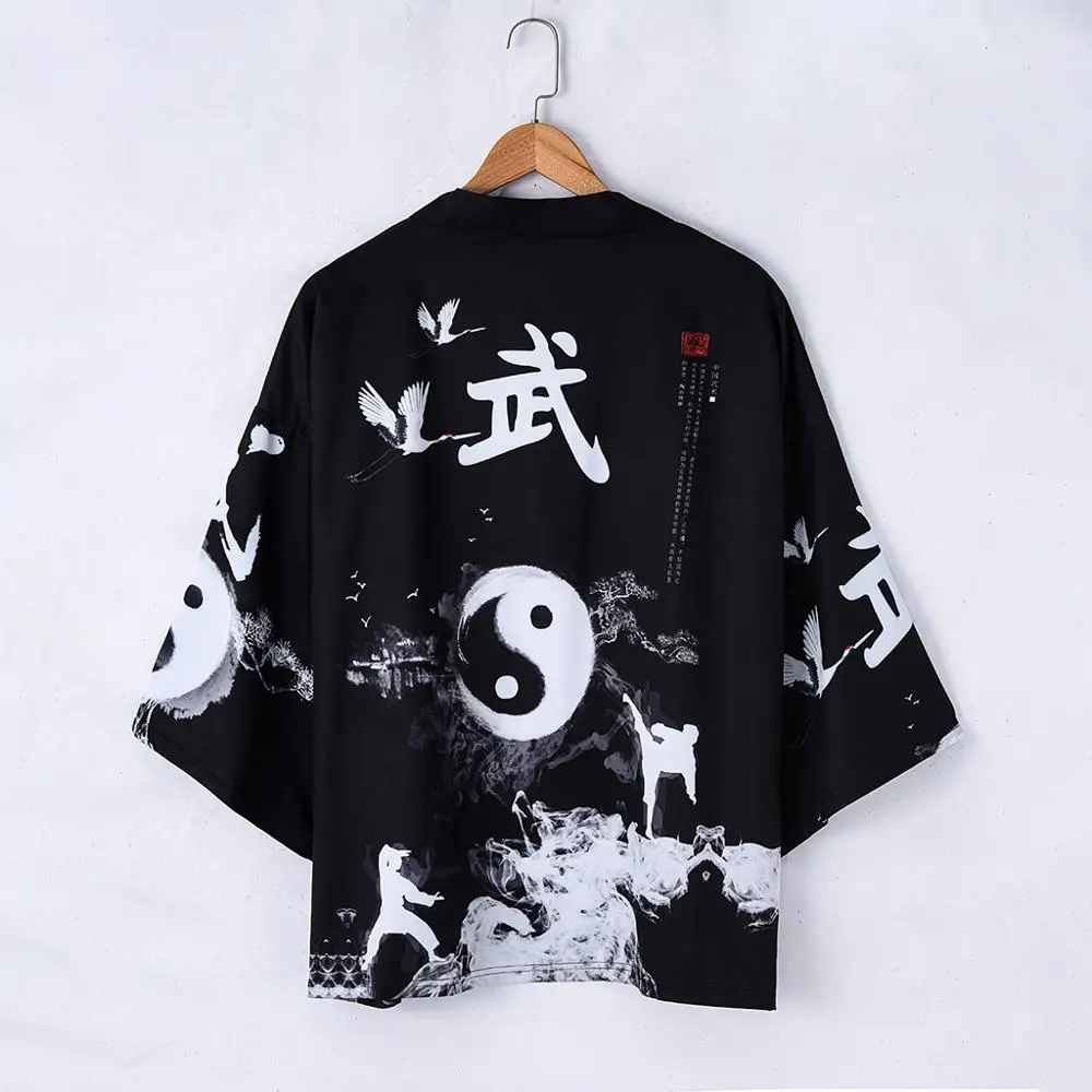 

Japanese Kimono Streetwear Men Women Cardigan Harajuku Robe Clothes халат мужской kimono japonais Fashion Design yukata Unisex