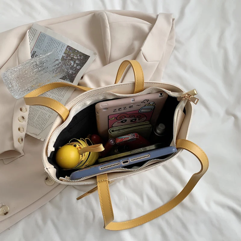 

Large Women Casual Totes Bag Luxury Leather Hobos Bag Simple Blue Shopper Shoulder Bags Lady Big Flower Design Handbag Grand Sac