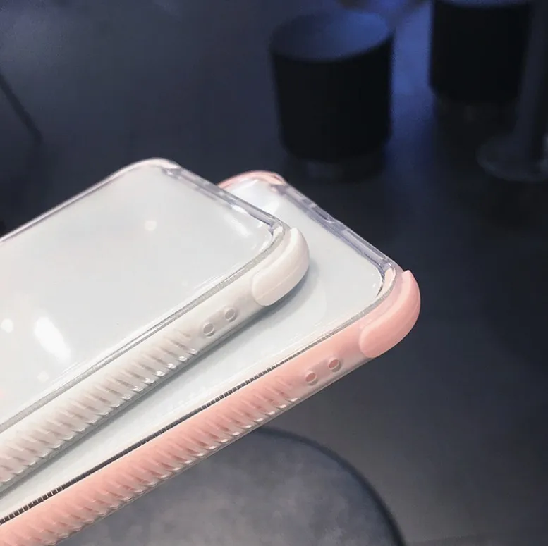 Прозрачный двухцветный чехол для телефона Apple iphone 11 Pro XS Max XR 8 7 6 цветной