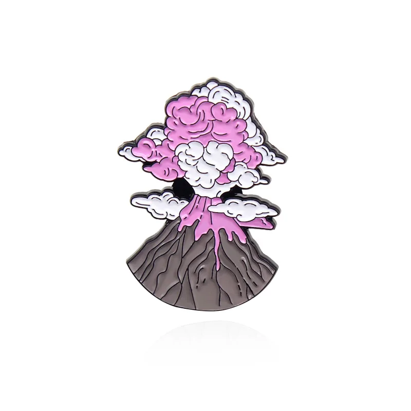 Креативная модная брошь из сплава с извержением вулкана крыльями летающей