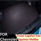 SJ автомобильные коврики для багажника Chevrolet Cruze Captiva Equinox Malibu Trax (2009-2021) Водонепроницаемый грузовой лайнер для ботинок ковры для багажа