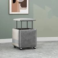 5 pcs simple rubiks cube chair sofa stool space saving living room combination stool leather square chair shoe stool household