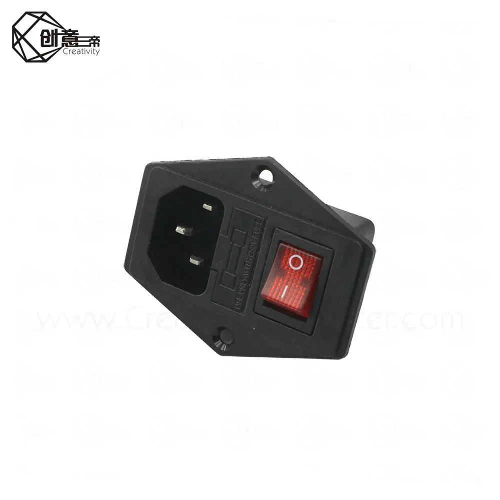 Запчасти для 3D принтера клавишный выключатель разъем питания розетка