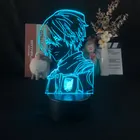 Ночник атака на Титанов 4, Mikasa Ackerman с японским аниме, 3D ночник с часами-будильником, цветной оссветильник ительный прибор с дистанционным управлением, для детской комнаты