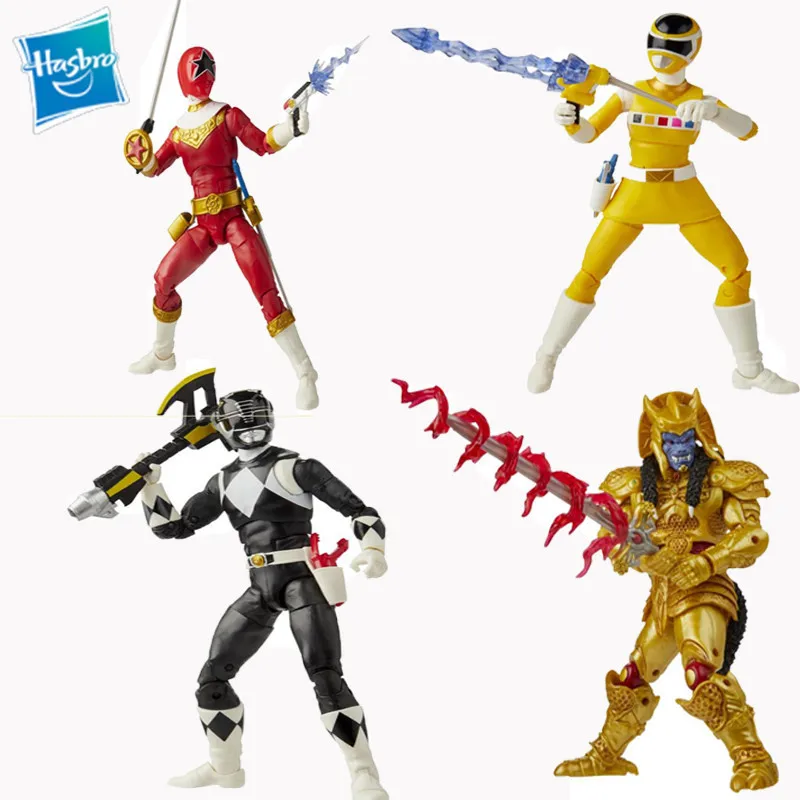 

3 шт., Hasbro Power ranger, молния, премиум, могучий морфин, гольдар, 6 дюймов, Премиум, коллекционная экшн-фигурка, игрушка с аксессуарами