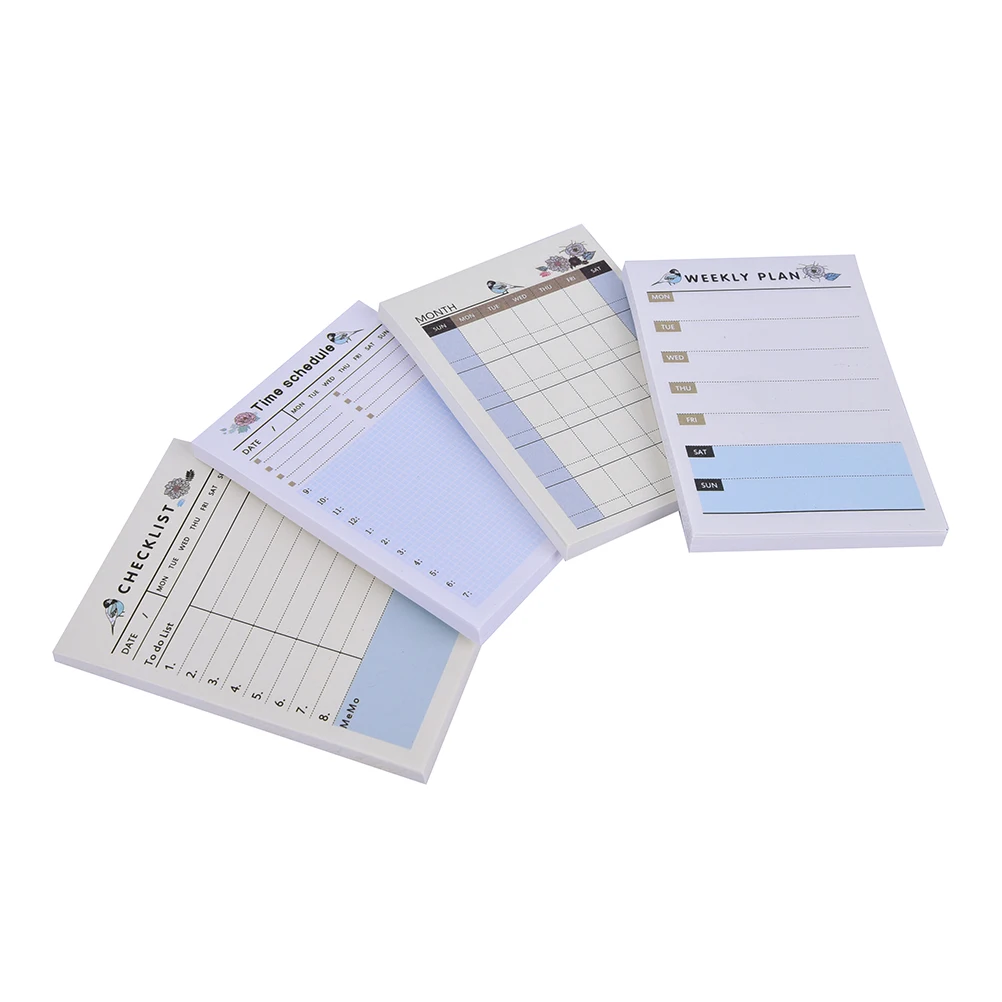 

1PC Weekly/Daily Planner Sticker Sticky Notes Memo Pad Schedule Check List Stationery Planner