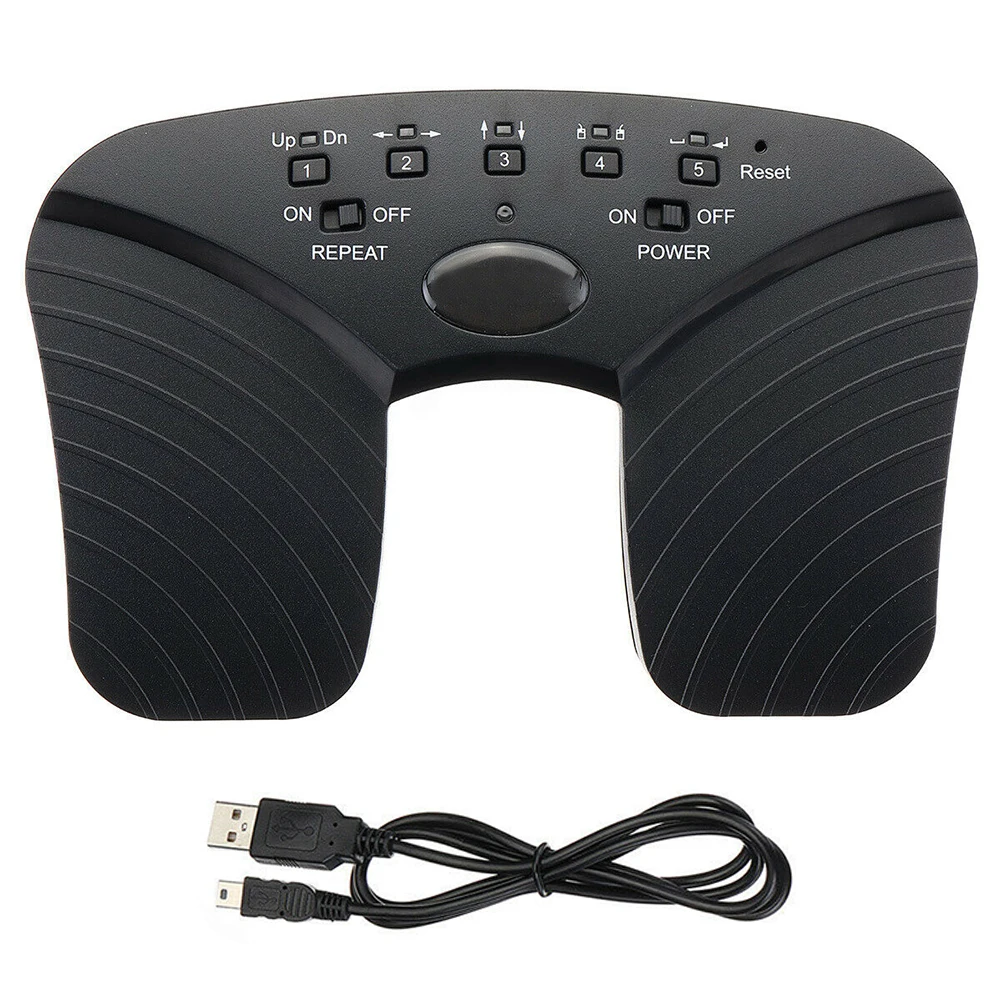 ABS Tablets Accessories Black Music Pedal Rechargeable Practical Guitar Smart Portable Durable Page Flipper Wireless Bluetooth | Спорт и