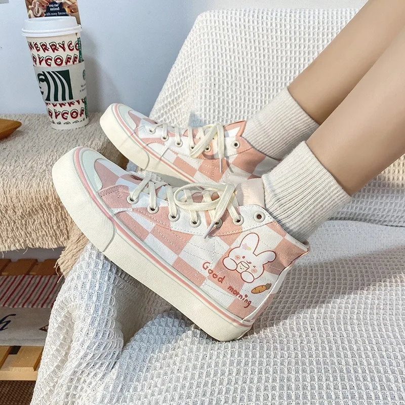 Обувь Kawaii женские кроссовки спортивные японские милые туфли с ремешками в стиле