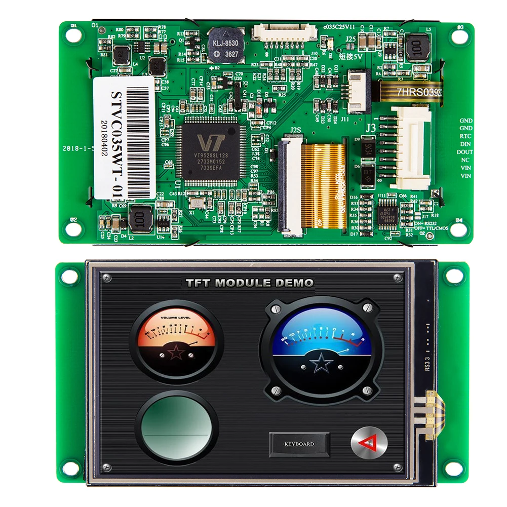 3.5 inch LCD Screen Controller with Touch + RS485 RS232 TTL + Develop Software for Industrial Control