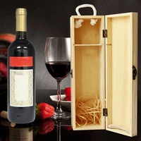 wooden red wine packing box single bottle red wine pine box european simplicity gift box for lafite grape whiskey champagne