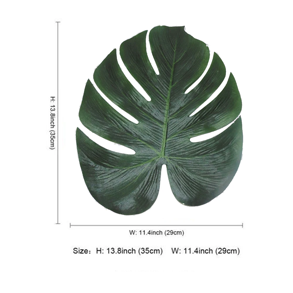 12 шт. настольный бегун с листьями тропической пальмы центральный элемент