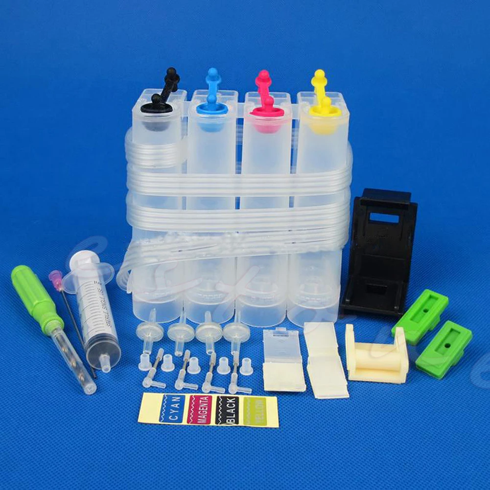 

New DIY 4 Colors Refillable Ink Cartridge CISS Fitting for canon Series Printer 27RA
