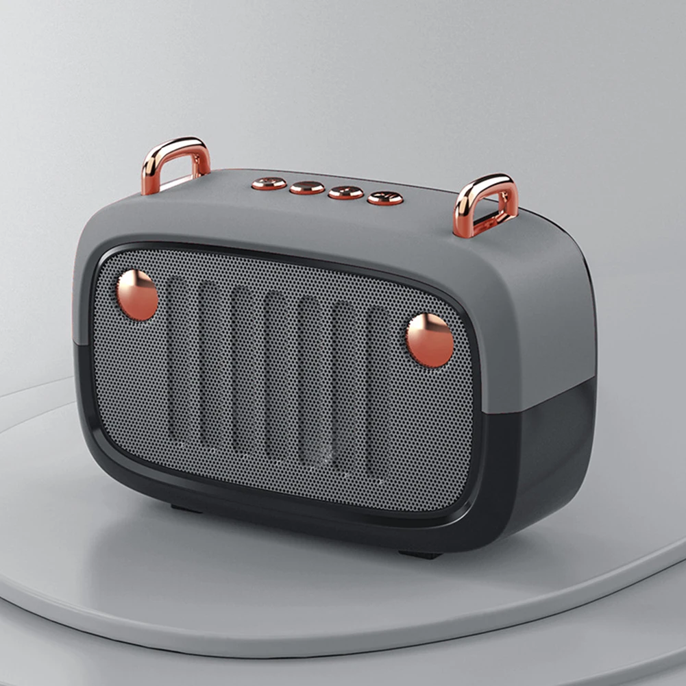 Hi fi стерео FM радио мини портативная Bluetooth Колонка в стиле ретро с микрофоном