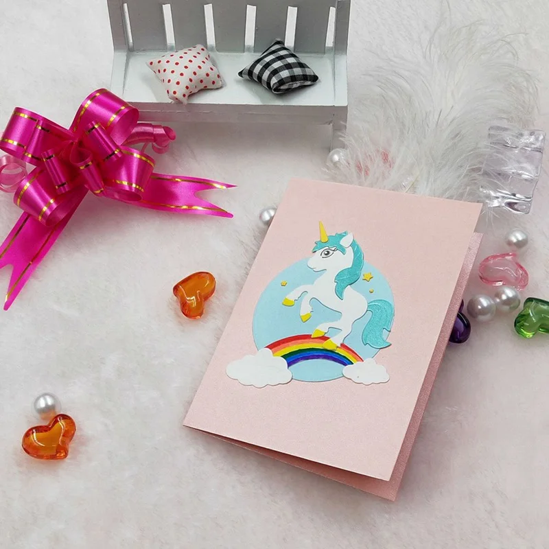 Единорог Лошадь металлический Трафаретный вырубной штамп трафарет для