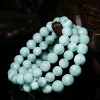 genuine natural green larimar gemstone round beads bracelet water pattern 7mm 8mm 9mm 10mm larimar women men aaaaaa