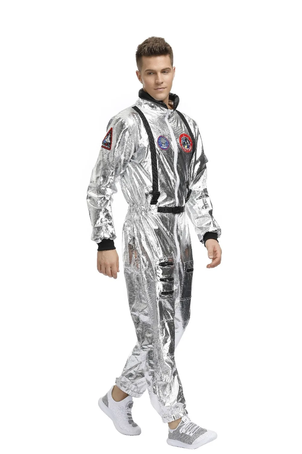 Men Astronaut Alien Spaceman Cosplay Halloween Costumes Carnival Party Adult Women Pilots Outfits Group Couple Matching Clothes