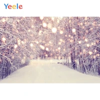 yeele photophone christmas backdrop winter snow forest tree light bokeh vinyl photography background for photo studio photocall