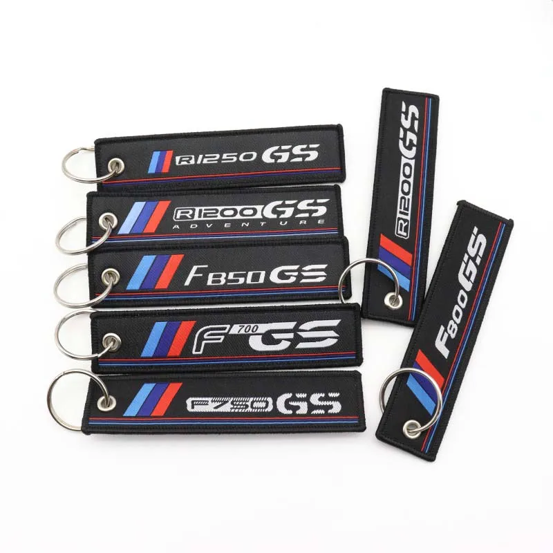 Motorcycle key pendant for R1250GS R1200GS F850GS F750GS R1200GS F800GS Bicycle backpack embroidered Key ring Keychain