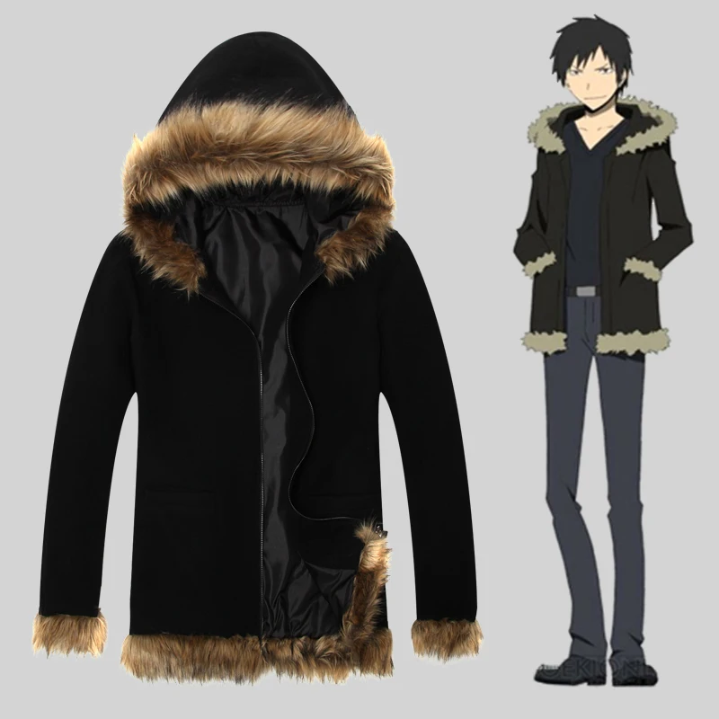 Костюм Durarara для косплея Изая из трех предметов пальто с капюшоном в стиле аниме