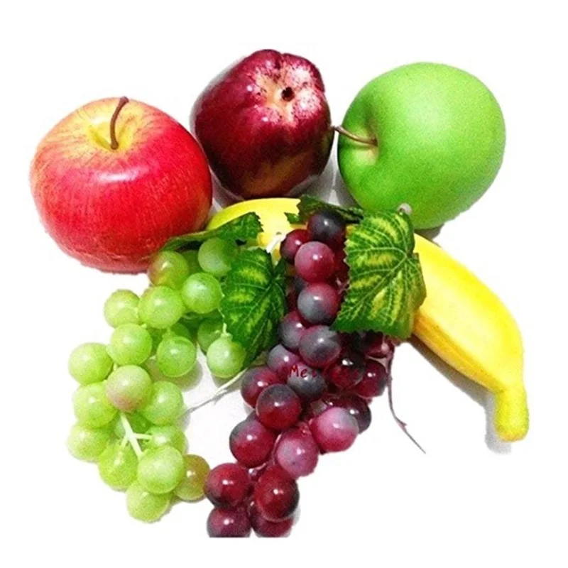 Conjunto de frutas y verduras falsas de simulaci&oacute;n, paquete de modelo de frutas artificiales, 3-2