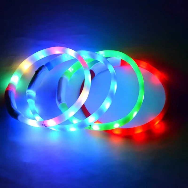 

Led Dog Collar Usb Pet Dog Luminous Collar Night Collar for Dogs Rechargeable Safety Flashing Glow Glowing