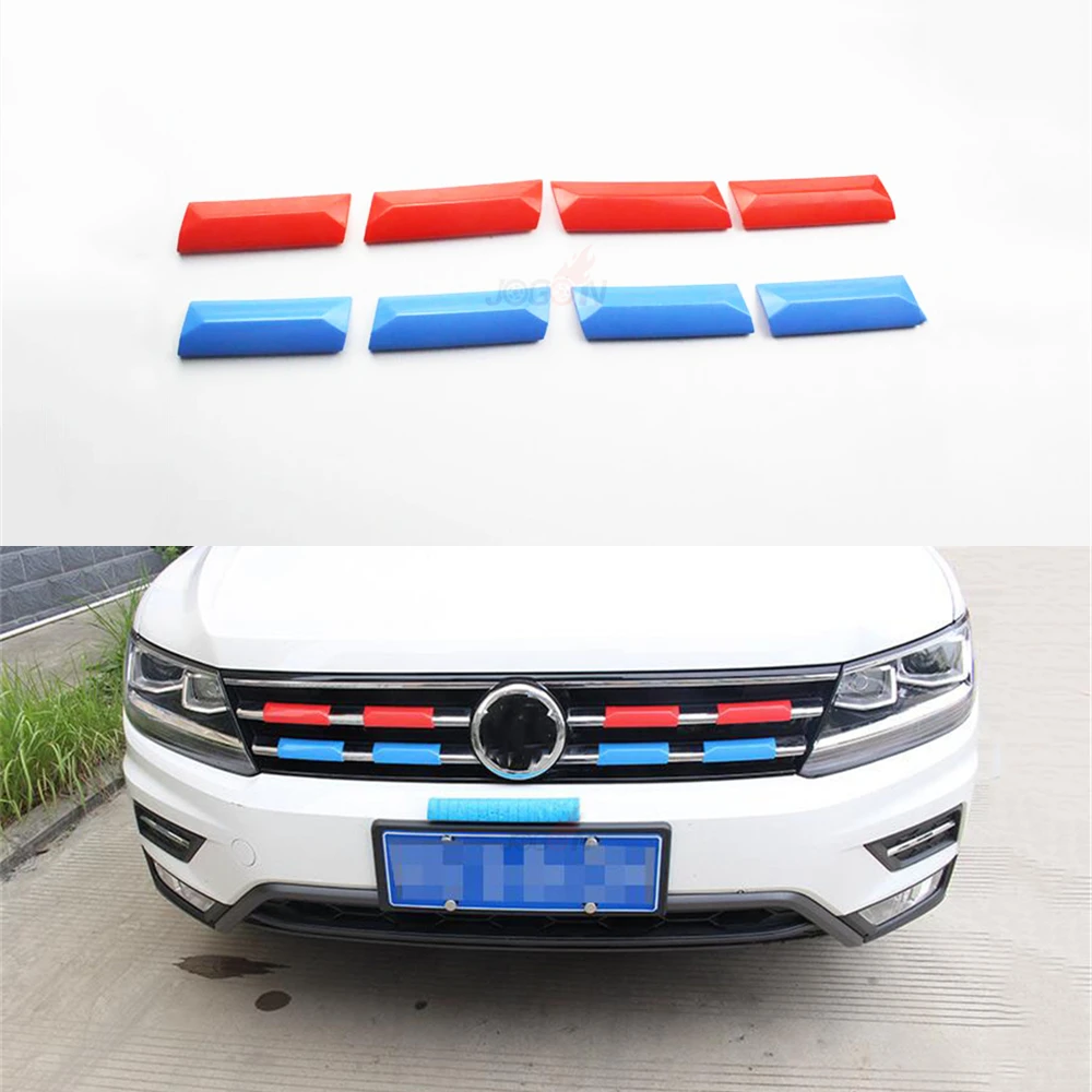 8 шт. декоративные наклейки для передней решетки автомобиля Volkswagen Tiguan MK2 2017 2018 |