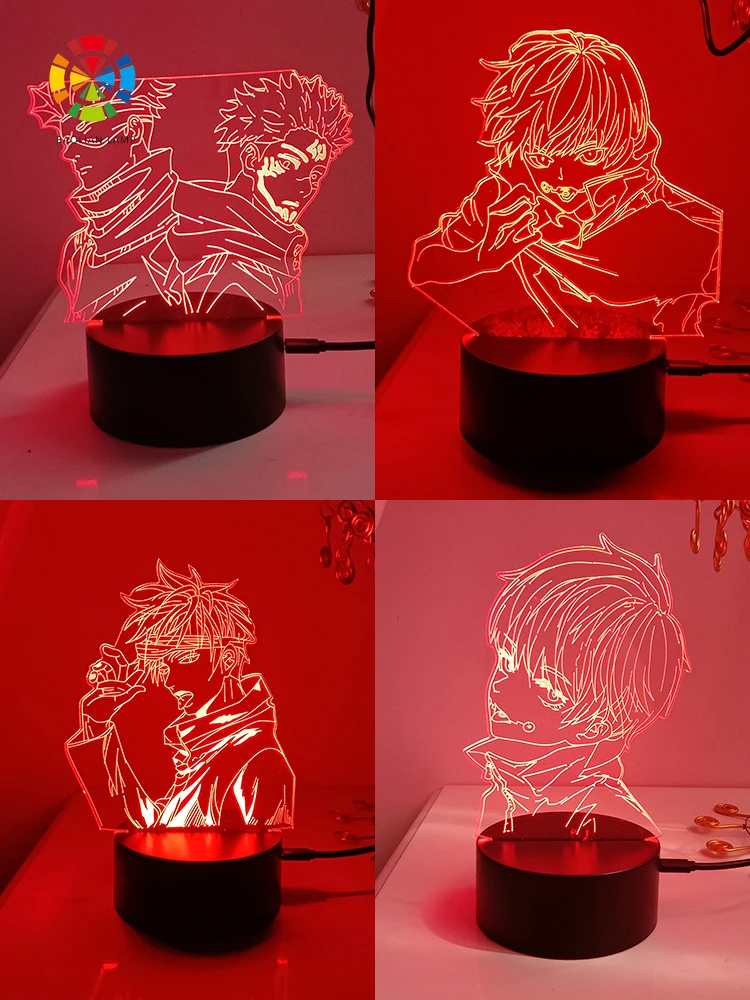 

Jujutsu Kaisen gojo satoru Ryome sukuna 3d led lamp for bedhome manga ninght lights anime figure room decor lampara dormitorio