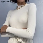 Свитер Женский вязаный осенне-зимний, приталенный, с длинным рукавом