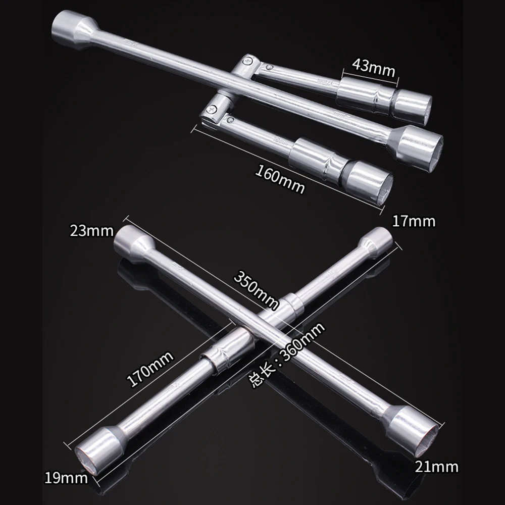 

Automobile Tire Spanner Cross Wrench Repair Sleeve 4 Way Tire Change Tool Multifunctional Hardware Tools