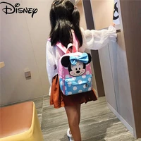 disney minnie childrens schoolbag cartoon cute lightweight backpack simple comfortable breathable large capacity