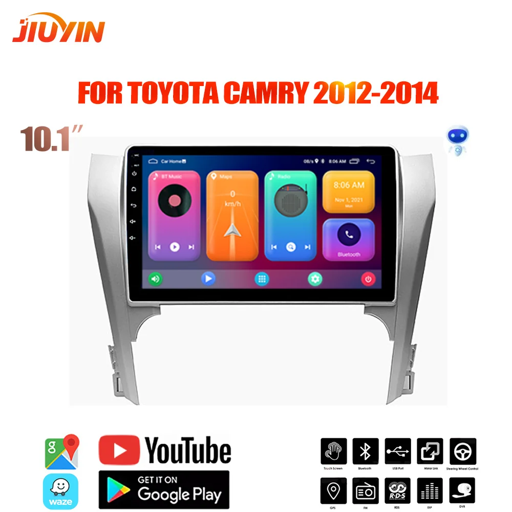 

JIUYIN AI Voice 2 din Android Autoradio For Toyota Camry 8 50 55 2012-2014 Car Radio Multimedia Players Navigation GPS 2din dvd