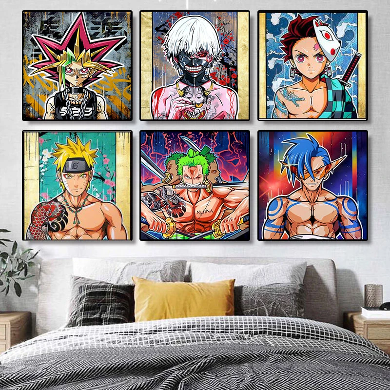 

Classic Anime Canvas Painting One Piece Luffy Sauron Wall Posters and Prints Mural Pictures Children's Room Home Decor Cuadros