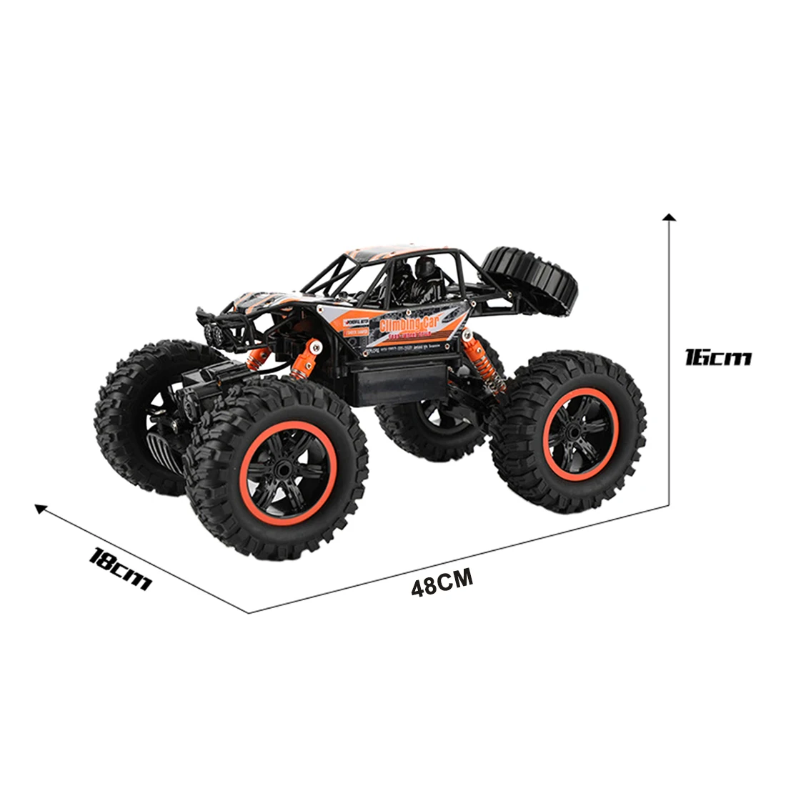 48 см 1:10 4WD 2,4G RC Monster Truck высокоскоростной гоночный автомобиль внедорожник-оранжевый