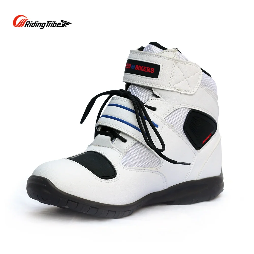 Мужские и женские мотоциклетные ботинки противоскользящие дышащие для езды на