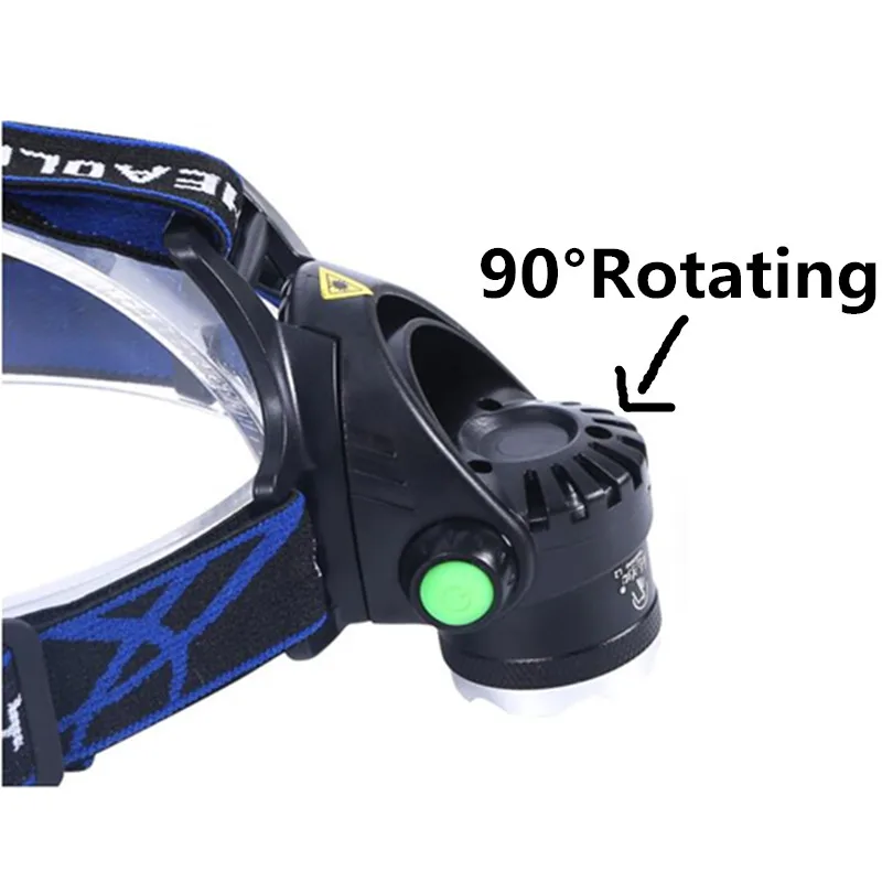 Светодиодный налобный фонарь XML L2 водонепроницаемый масштабируемый 3 режима