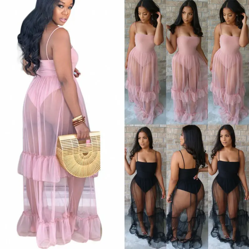 Летнее женское сексуальное прозрачное Сетчатое Прозрачное Бикини элегантное