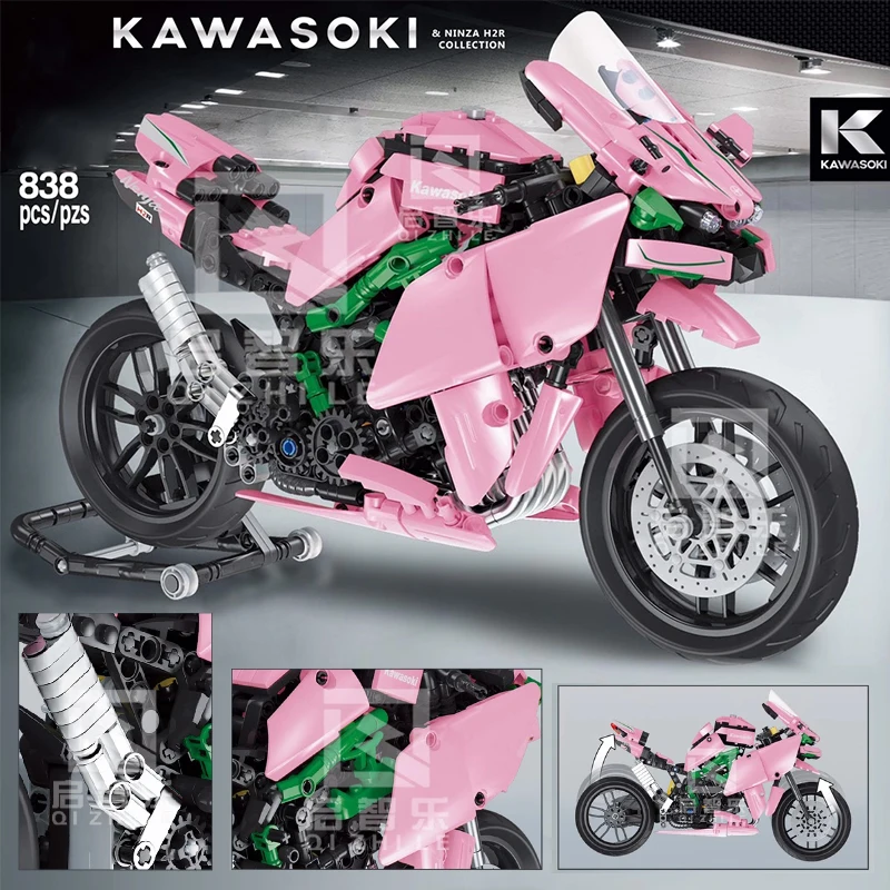 

New City Moto Racing Motorbike High-Tech Motorcycle Vehicles Building Blocks Bricks Boys Toys Gifts For Children Gifts