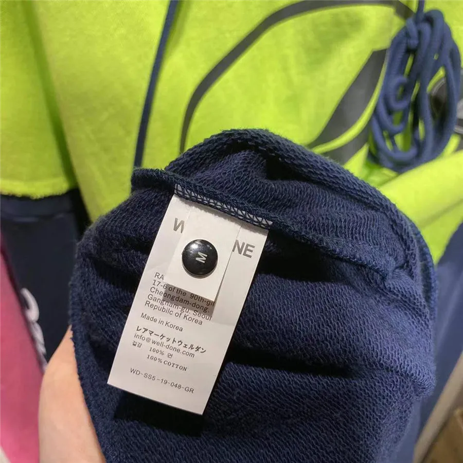 

Patchwork We11done Hoodie Men Women 1:1 Best-Quality Welldone Sweatshirts Pullover xxxtentacion vintage hoodie