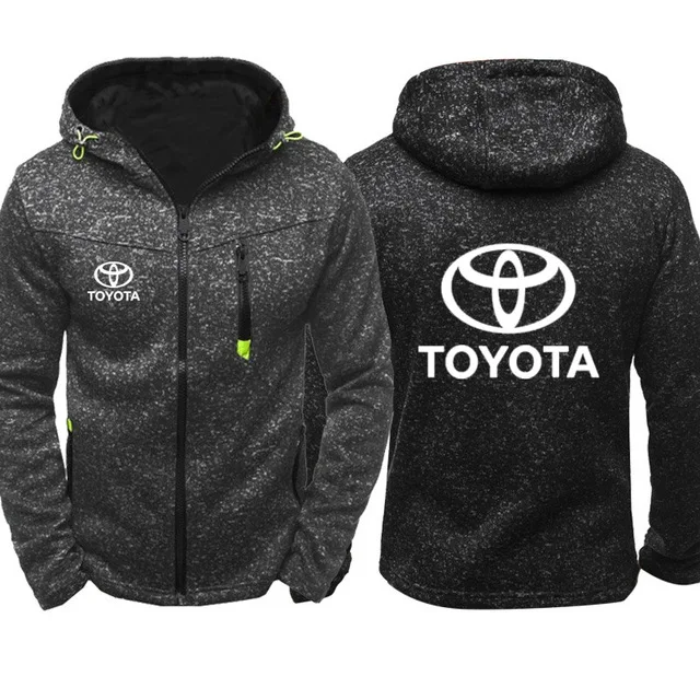 

Hoodies Men Toyota Car Logo Print Casual Hip Hop Harajuku Long Sleeve Hooded Sweatshirts Mens zipper Jacket Man Hoody Clothing