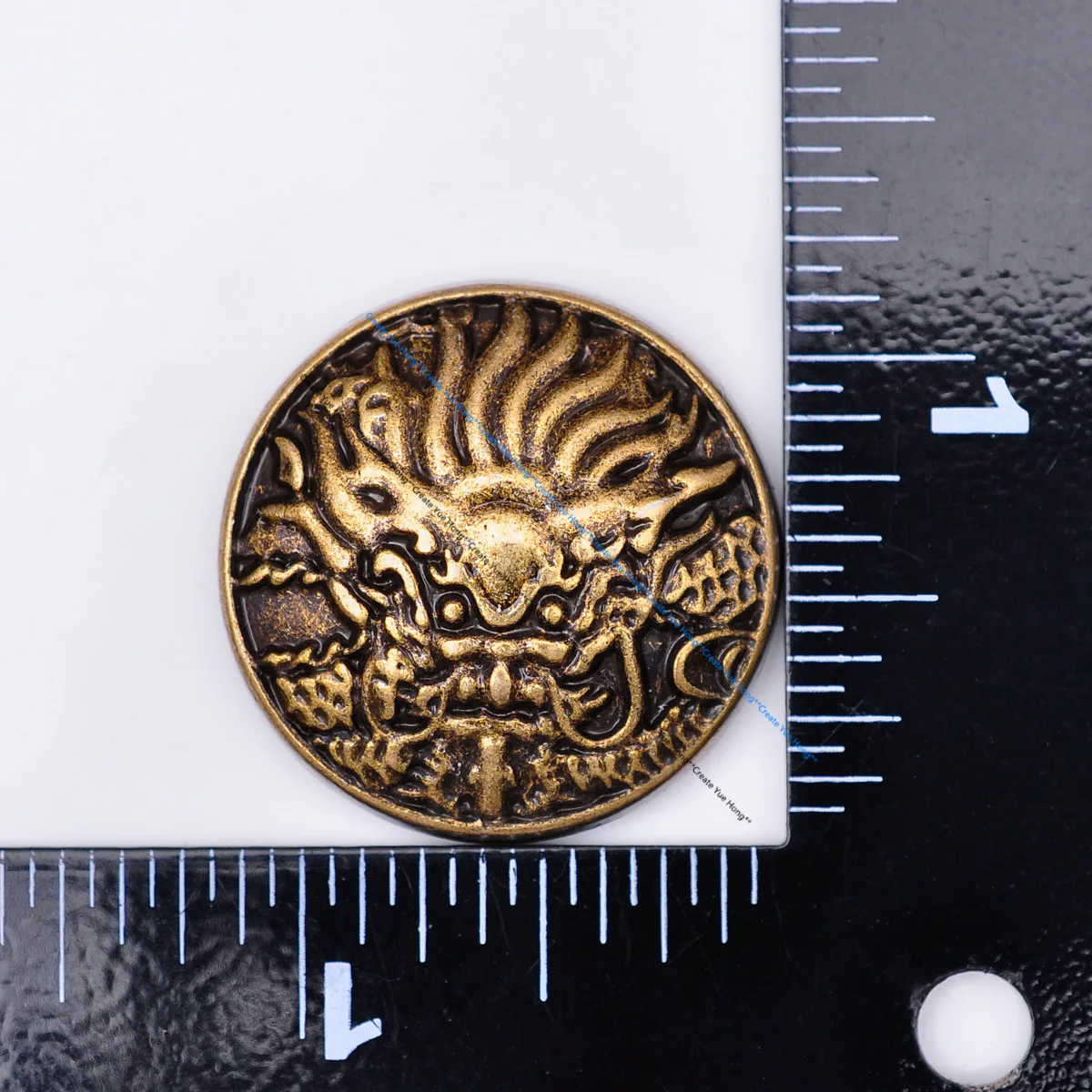 10 30 мм Байкерский тяжелый твердый античный латунный Амулет Дракона западные