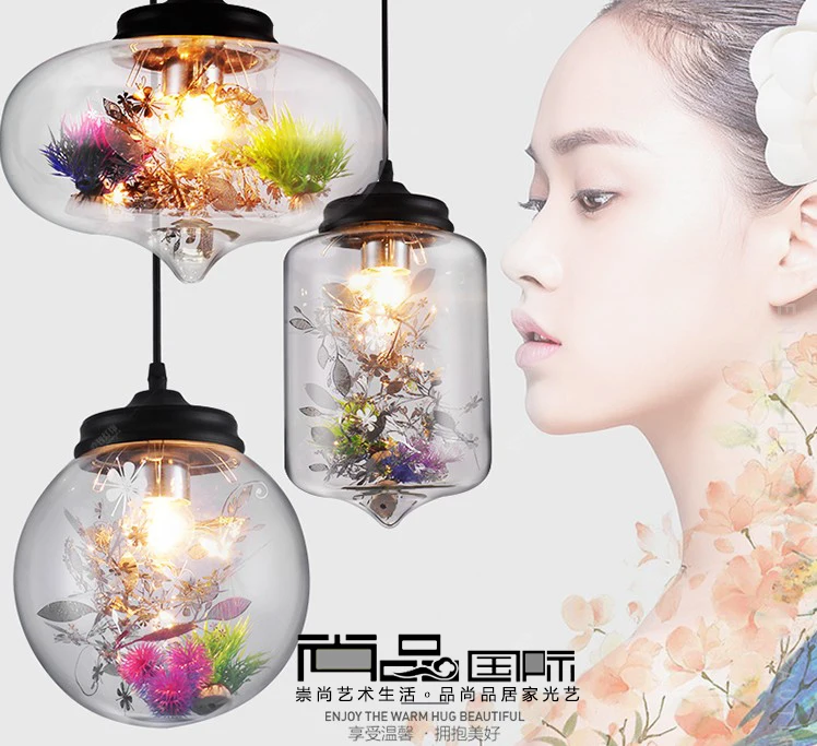 Светодиодный Железный стеклянный подвесной светильник в стиле пост модерн