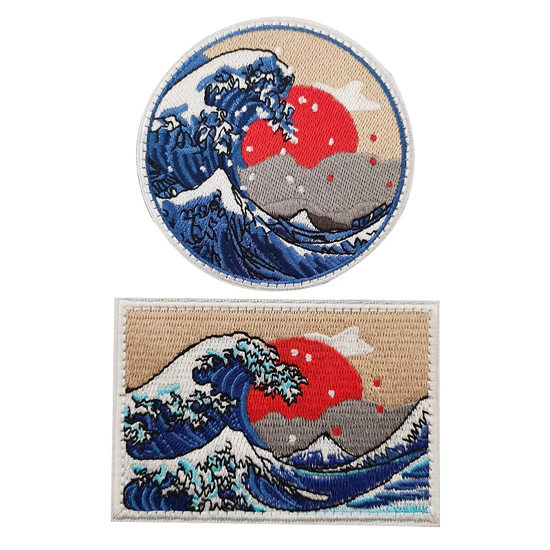 Картина Ukiyo канагава японский художник Национальный стиль искусственная эмблема