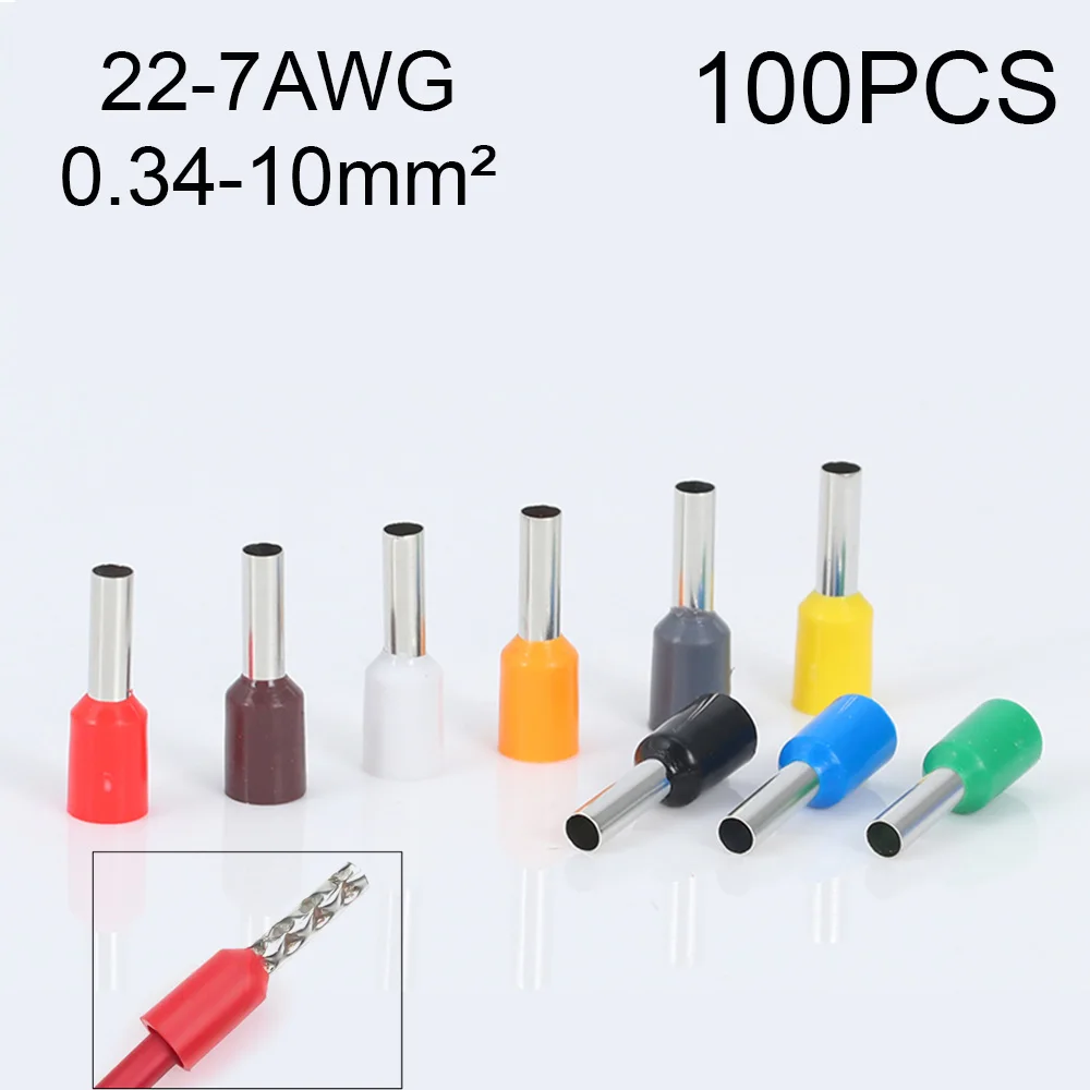 Коннекторы для проводов 14/18AWG, 100 шт., изолированные контакты