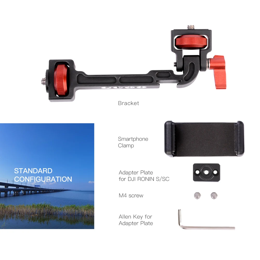 Поворотный кронштейн GROOT II для светильник монитора ZHIYUN WEEBILL 2/S Crane 3S/2S/3 DJI RS2/RSC2 RONIN