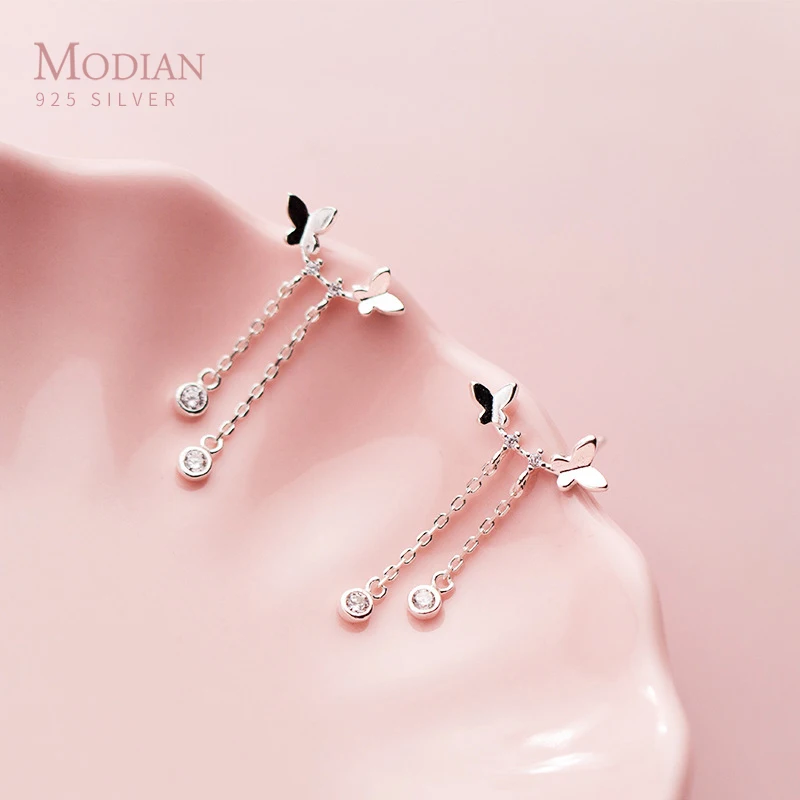 Modian Лидер продаж Подлинная 925 браслеты бабочки из серебра высшей пробы бабочка