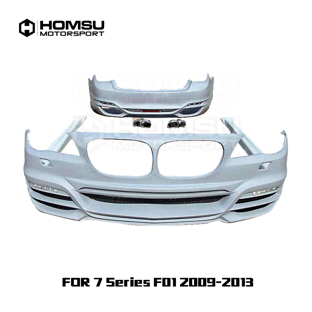 W style FRP Неокрашенный Комплект кузова автомобиля передний задний бампер боковые