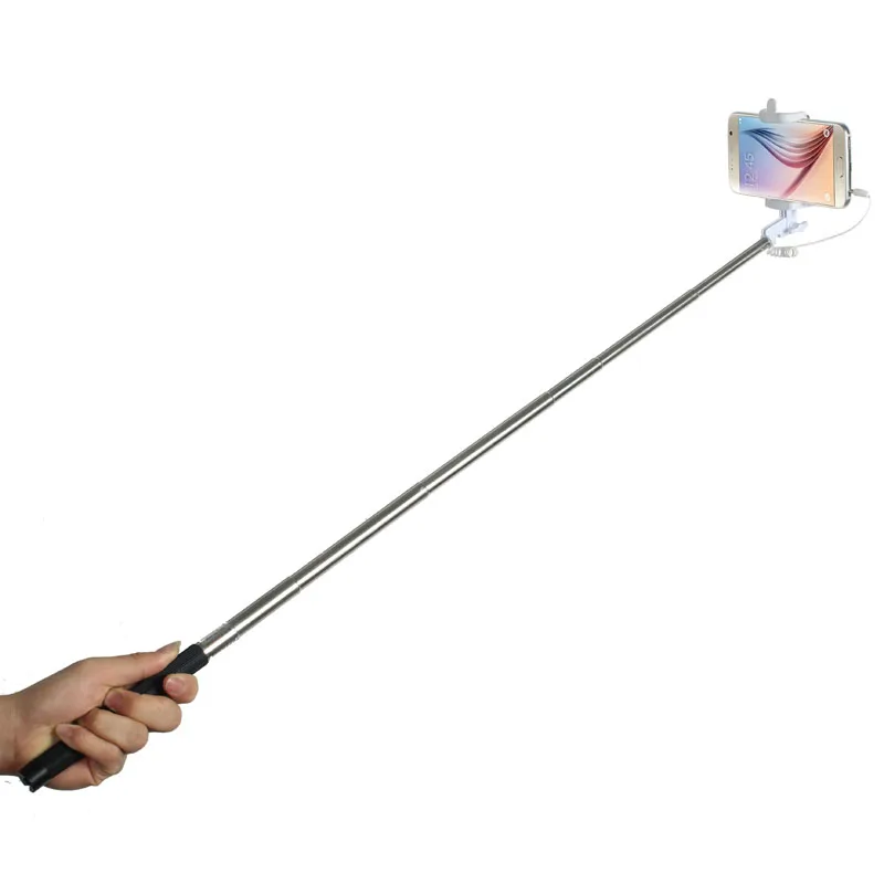 

Portable Selfie Stick Handheld Wired Extendable Monopod For iPhone for Smartphone Handheld Self-portrait Holder